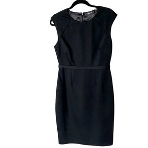 Tahari Dress Sz 14 Black Sheath Sleeveless Work Career Office LBD